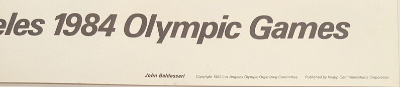 John Baldessari, ‘Los Angeles 1984 Olympic Games Signed Limited Edition Poster 1982’, 1982, Posters, Limited Edition Offset Lithograph on Parson's Diploma paper., David Lawrence Gallery
