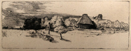 Rembrandt van Rijn, ‘Landscape with Trees and Farm Buildings (B223)’, 1878