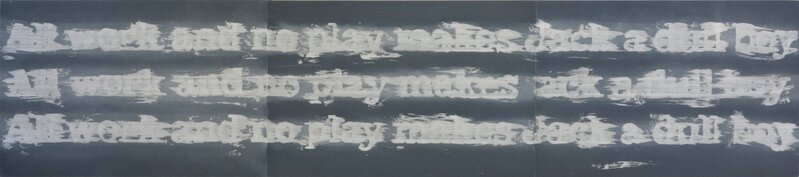 Gary Simmons, ‘ALL WORK AND NO PLAY’, 2011, Print, Color aquatint etching, Paulson Fontaine Press