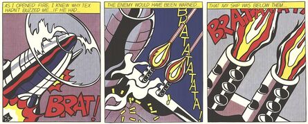 Roy Lichtenstein, ‘As I Opened Fire (Triptych)’, 1966