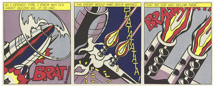 Roy Lichtenstein, ‘As I Opened Fire (Triptych)’, ca. 1997