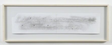 Helen Mirra, ‘Spark Drawing (Illusion)’, 2006