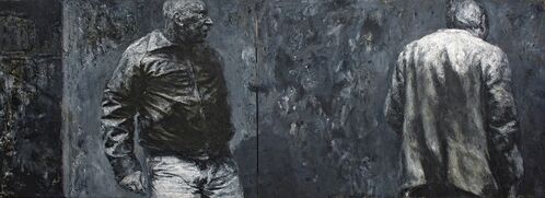 Johann Louw, ‘Two Men Against Wall’, 1995