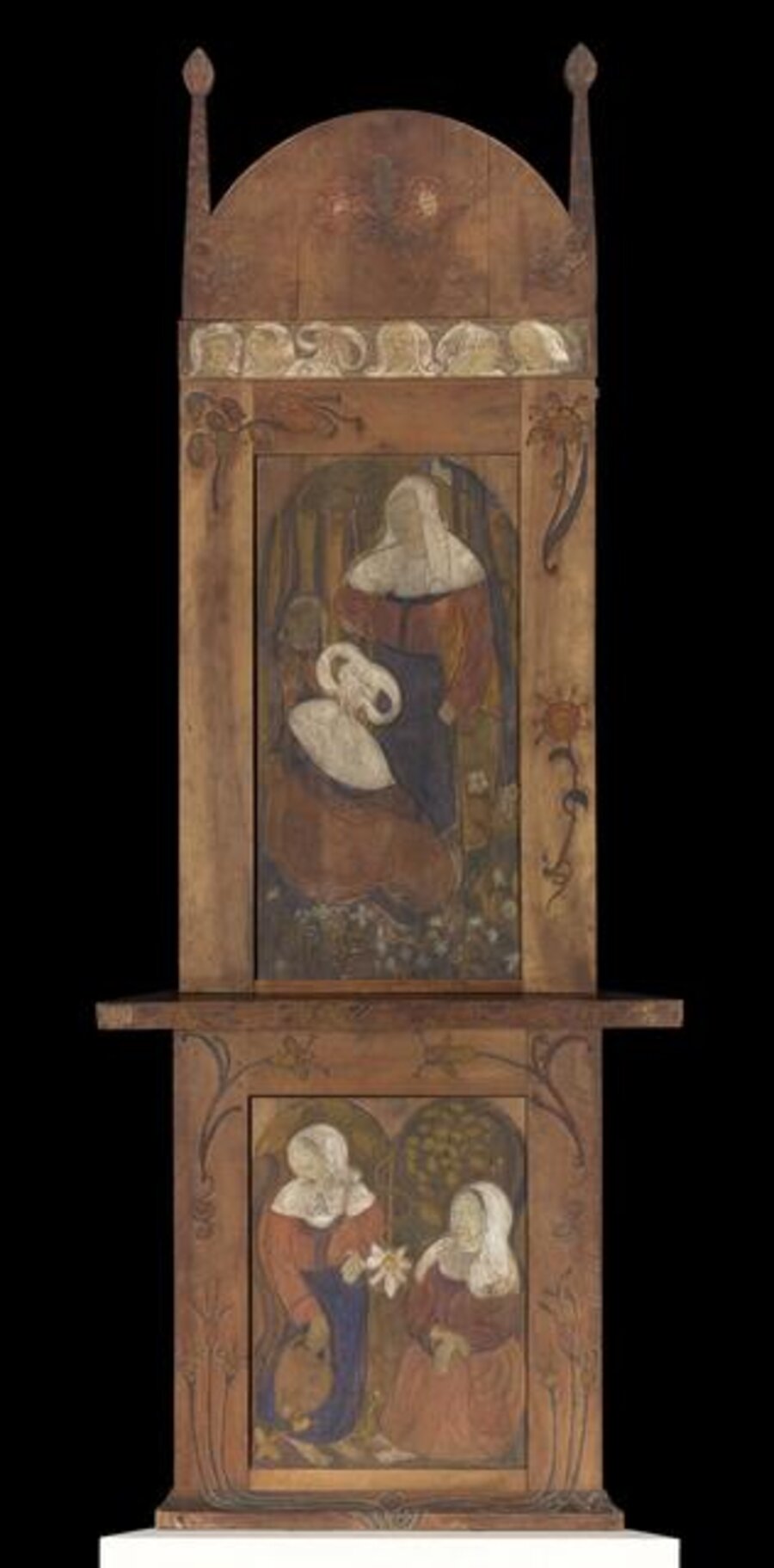 Corner Cabinet with Breton Scenes