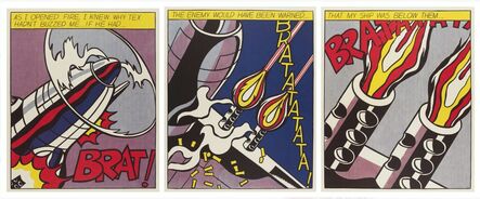 Roy Lichtenstein, ‘As I Opened Fire (Triptych)’, 1966