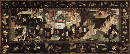 Anonymous, ‘Screen Coromandel lacquer and pigment on wood’, Qing dynasty, Kangxi, late 17th century