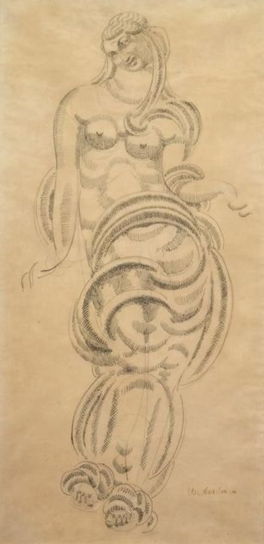 Standing Draped Female Figure