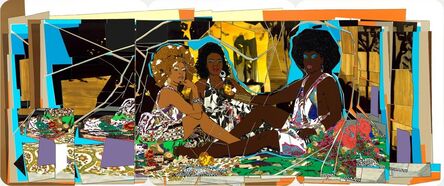 Mickalene Thomas, ‘Le déjeuner sur l'herbe: Les Trois Femmes Noires’, 2010