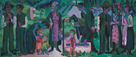 Ernst Ludwig Kirchner, ‘Alpsonntag. Szene am Brunnen (Scene at the Fountain)’, 1923-1925