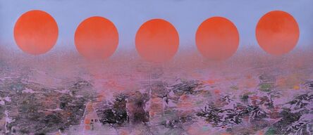 Liu Kuo-sung 刘国松, ‘Summer's un-setting Sun 夏日不落’, 2014