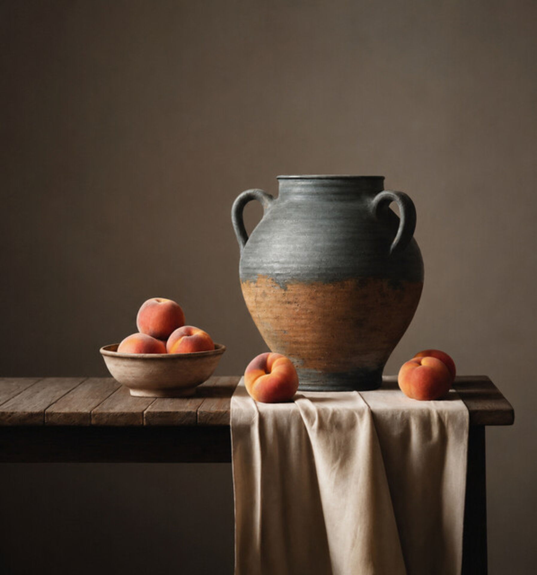 Ceramic and peaches