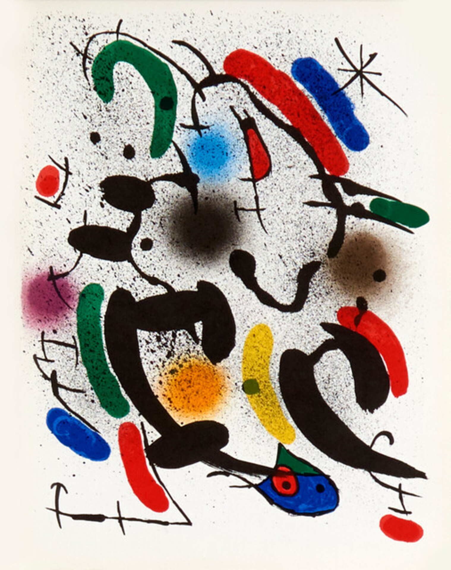 Plate from the book "Lithographies Originales II" by Joan Miro