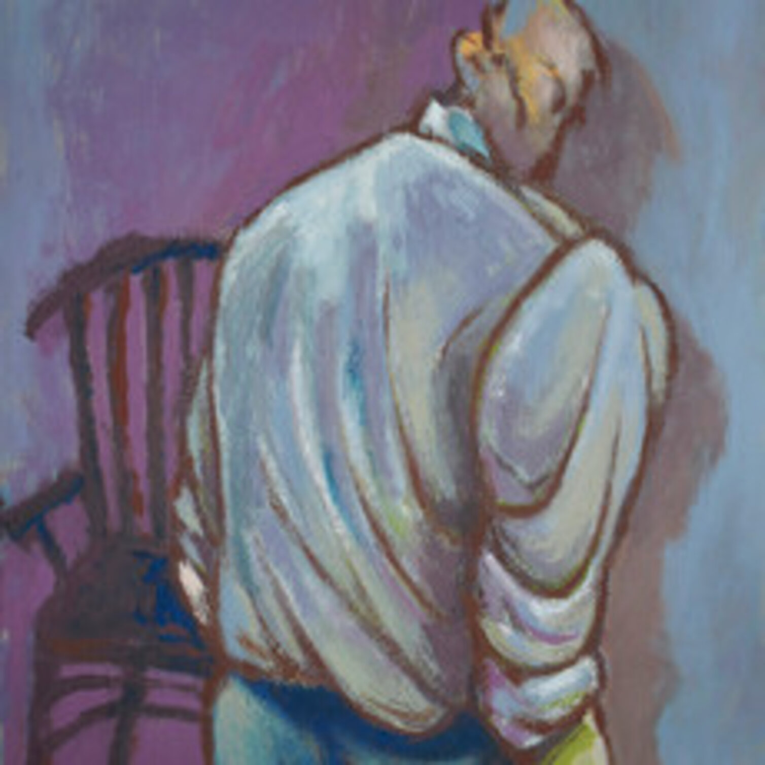 Figure before the wall