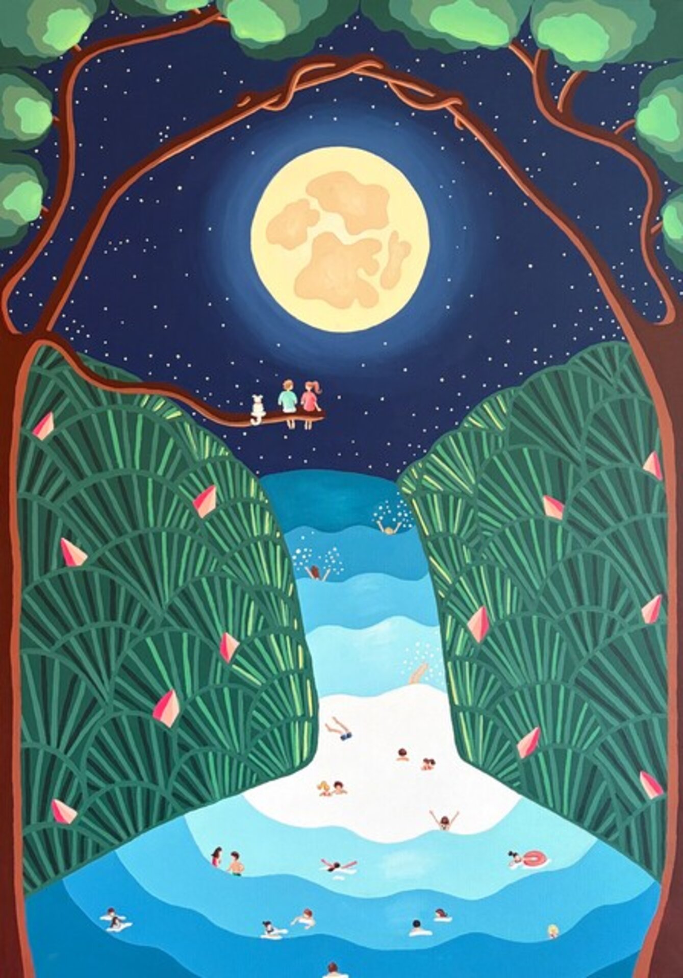 Moonlit Falls