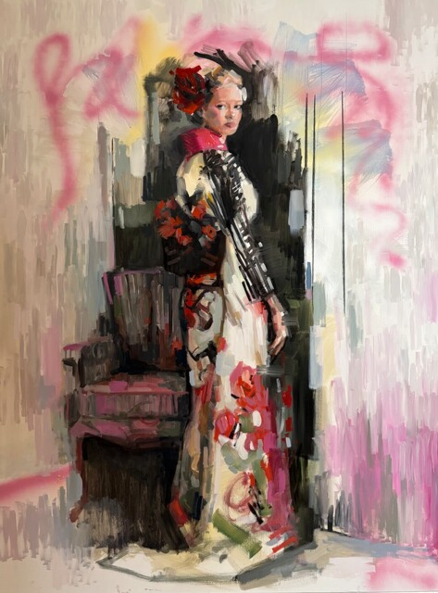 Silk and brushstrokes