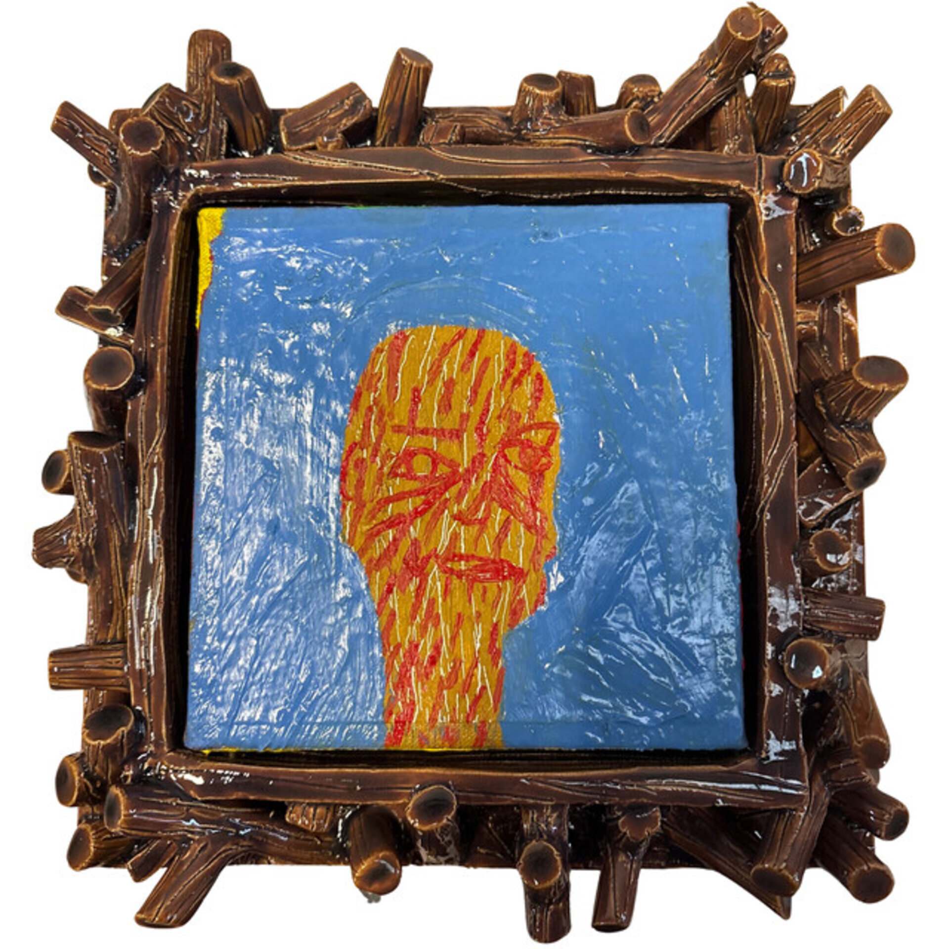 Wild man with ornate frame