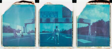 Ariel Shelleg, ‘Wanderlust (Self Portrait), 21st Century, Contemporary, Polaroid, Blue, Highway, Israel’, 2018