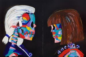 Karl and Anna Face Off (Diptych)