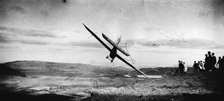 Jacques-Henri Lartigue, ‘Gliding Competition: Pilot in the “Levasseur-Abrial Monoplane,” Combegrasse’, 1922