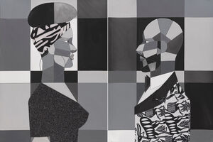 Woman and Man on Grayscale