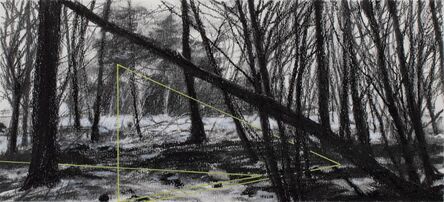 Andrew Mackenzie, ‘Woodland Structure Variations (fleeting fragments of scattered architecture) Lime Green’, 2021