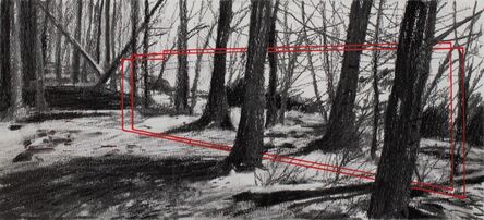 Andrew Mackenzie, ‘Woodland Structure Variations (fleeting fragments of scattered architecture) Red 1’, 2021