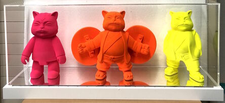 Hiro Ando, ‘Trilogy Robotcat Pink, Warriorcat Orange, Urbancat Yellow  : Triad of Whiskers’, 2008