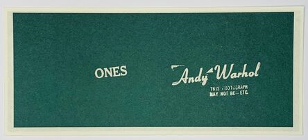 Andy Warhol, ‘Warhol Art Cash (Ones)’, 1971