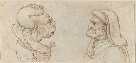 Francesco Melzi after Leonardo da Vinci, ‘Two Grotesque Heads’