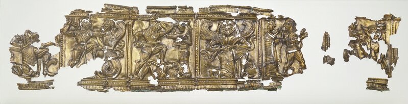 ‘Relief fragments (44)’, 540 -530 BCE, Gilded silver, J. Paul Getty Museum