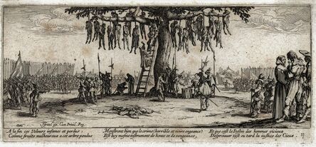 Jacques Callot, ‘The hanged (No.11) from the series Les Miseres et les Malheurs de la Guerre (The Miseries of War)’, 1633