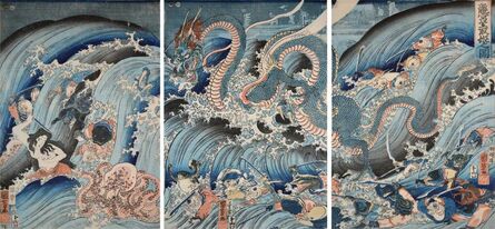 Utagawa Kuniyoshi, ‘Ama Recovering the Jewel from the Dragon Palace’, 1853