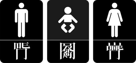 Xu Bing 徐冰, ‘Men, Nursery, Women Sign’, 2000