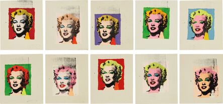 Richard Pettibone, ‘Ten works: Andy Warhol 'Marilyn'’, 1978