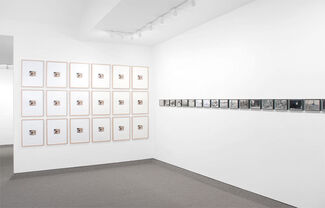 POST-CARD featuring works by Carl Andre, Eleanor Antin, Hanne Darboven, Gilbert & George, and Sherrie Levine, installation view