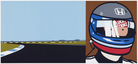 Julian Opie, ‘IMAGINE YOU ARE DRIVING (FAST) RIO WITH HELMET’, 2002