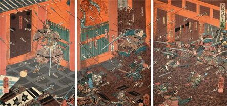 Utagawa Kuniyoshi, ‘Battle of Rokuhara’, ca. 1850