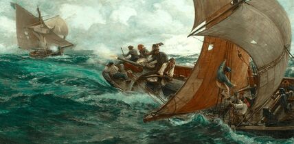 Charles Napier Hemy, ‘Smugglers, To Save Their Necks’, ca. 1899