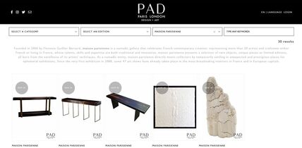 PAD Paris London Design Art Online, installation view