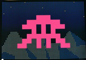 Space Invader LED Screen Print Lazarides Edition of 100 Street Art Urban Art 