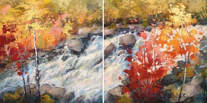 Linda Wilder, ‘Autumn Rush Diptych’, 2022