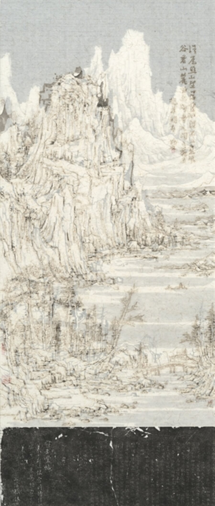 Gradual Ink Scattering Spring Snow 積墨散春雪