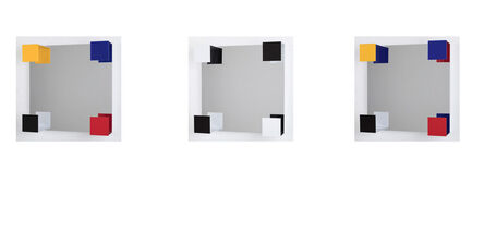 Guto Lacaz, ‘triptych 4 squares ’, 2017