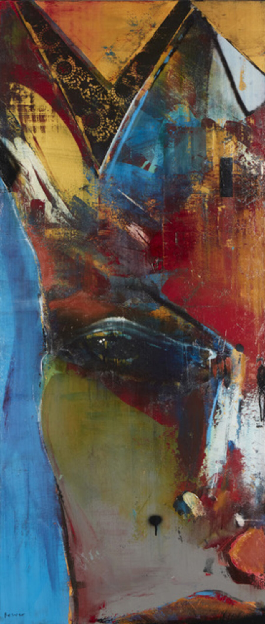 "L'oeil du recit," abstract face
