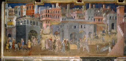 Ambrogio Lorenzetti, ‘Allegory of Good Government in  the City and in the Country’, 1338-1340
