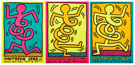 Keith Haring, ‘Montreux Jazz Festival Poster (Pink, Yellow, Green)’, 1983