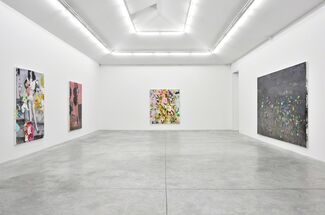 Elizabeth Taylor in a landscape, painting nature's beauty and the caress of the smirking sun over the mountains, installation view