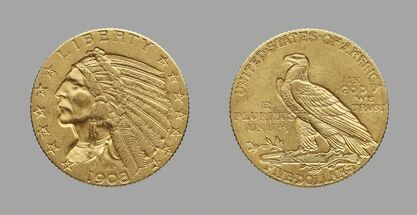 Bela Lyon Pratt, ‘Half-Eagle ($5.00 Gold Piece)’, 1908