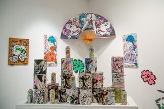 Group Show featuring RETNA, Swoon, Olek, Aiko, Pixelpancho, and Jay West, installation view