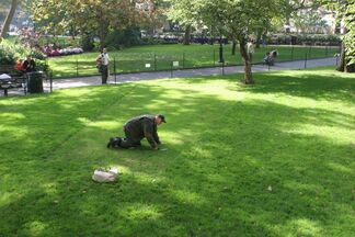 Bill Beirne: Madison Square Trapezoids, with Performances by the Vigilant Groundsman, installation view
